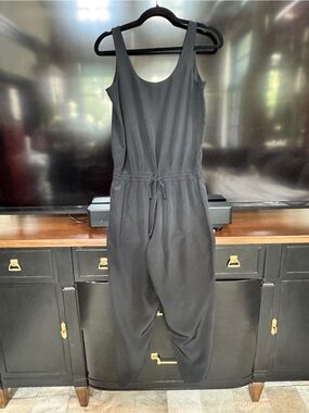 Vince Black Sleeveless Drawstring Jumpsuit
